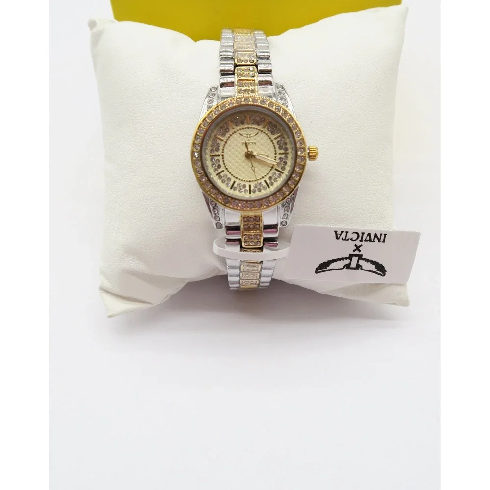Invicta Wildflower Women's 32mm Two Tone Silver Gold Crystal Accented New In box